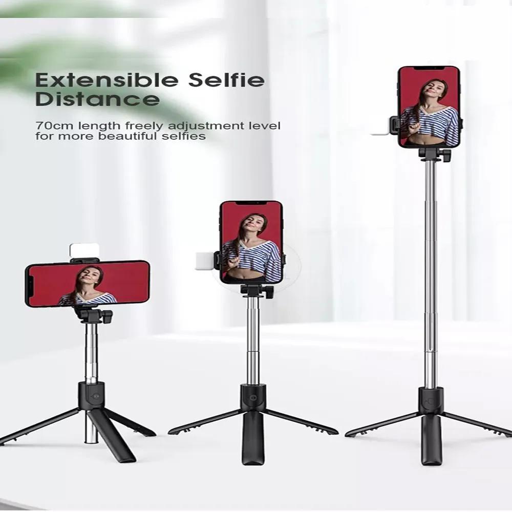 Selfie Stick With LED Light Mini Tripod Stand - TACHNBEAUTY