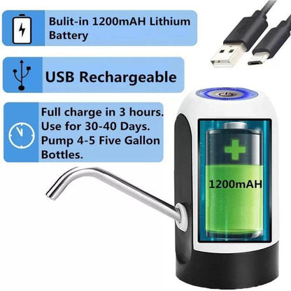Portable & Rechargeable Electric Water Pump - 1 Pc for Hassle - Free Water Dispensing - TACHNBEAUTY