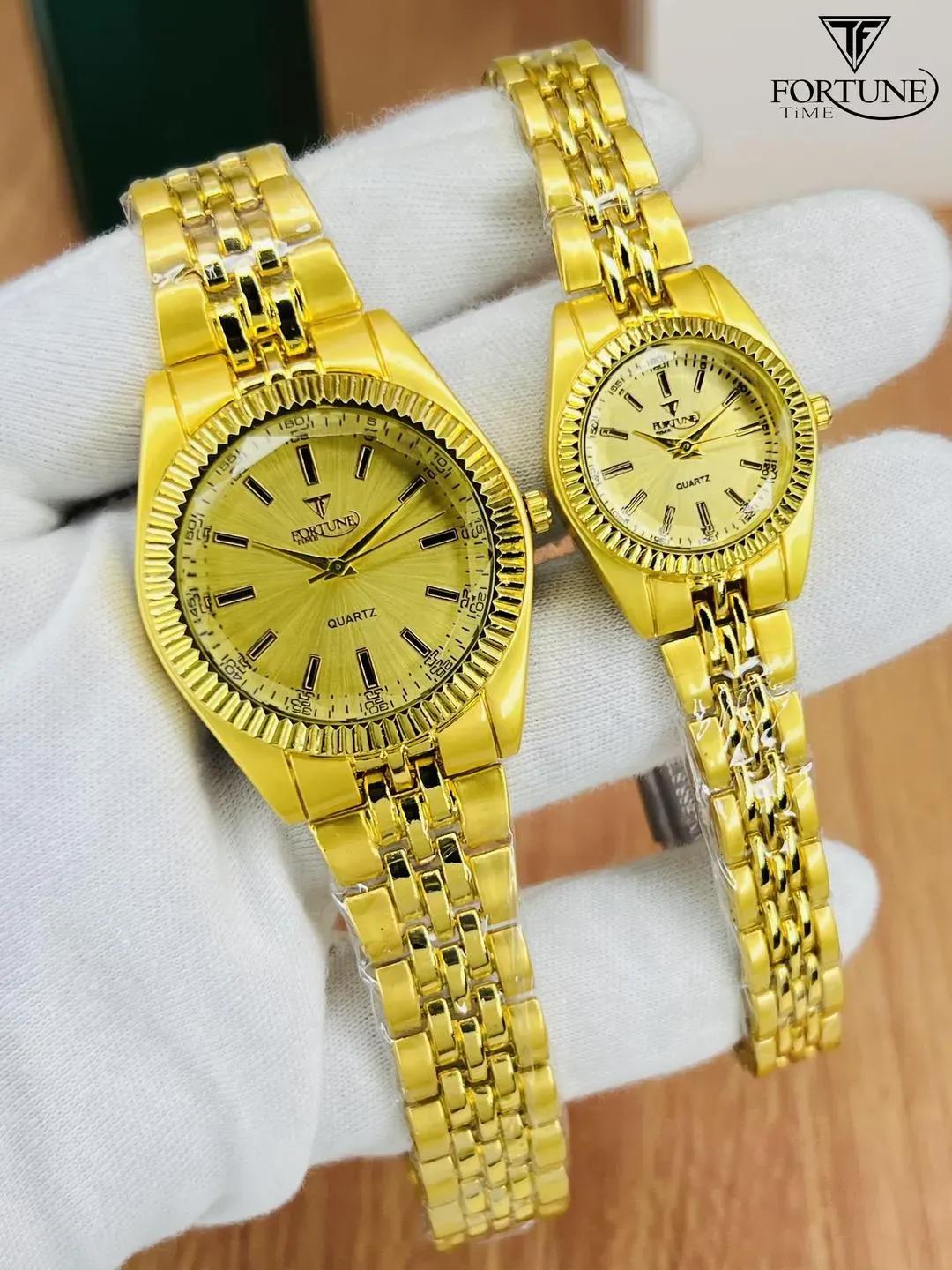 Elegant Unisex Quartz Watch Set - 2 Pcs Analogue Couple Timepieces - TACHNBEAUTY