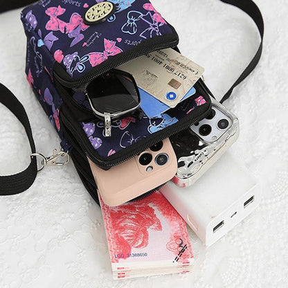 Women's Nylon Printed Shoulder Bag - TACHNBEAUTY