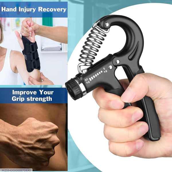 Adjustable Hand Grip Power Exerciser Forearm Wrist Strengthener Gripper 60 - kg - TACHNBEAUTY